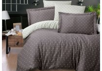 Постельное белье сатин First Choice - Point Brown (Turkey), евро